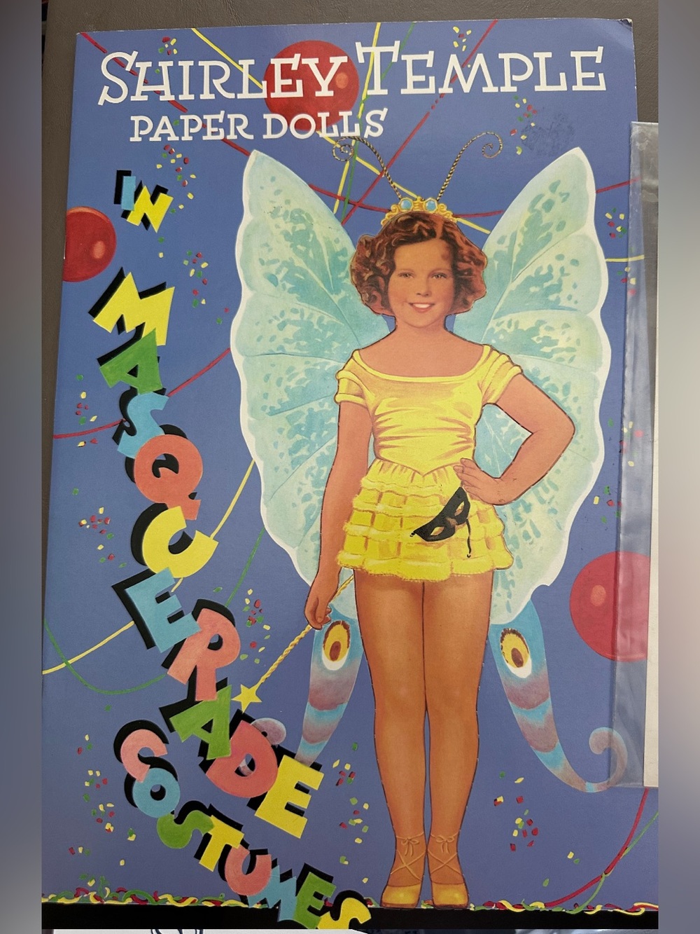 Vintage Shirley Temple Paper Doll Book uncut 15.5” Masquerade Costumes